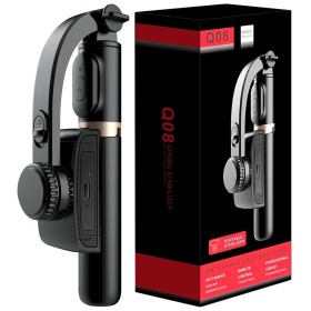 Gimbal Estabilizador de 1eje para celulares Q08 palo selfie con trípode shoooter