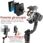 Gimbal Estabilizador de 1eje para celulares Q08 palo selfie con trípode shoooter