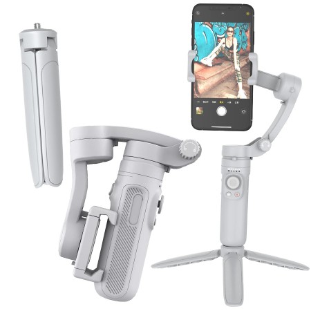 Gimbal Estabilizador HQ3 de 3 ejes para celulares con trípode