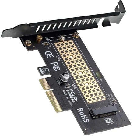 Adaptador para Disco Nvme Ssd M2 Key M a  Pci-e 3.0 X4