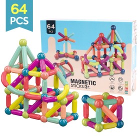 Kit barras Magnéticas y esferas 64 PCS