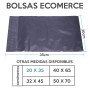 Bolsas Para Comercio Grises x100 20x35 cm