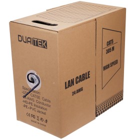 Cable UTP CAT5E 305m 24AWG 0.51CU*4Pairs+0.90PE+Rip Cord+5.1PVC