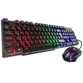 Combo Mouse + Teclado semi mecanico  RGB