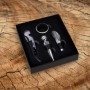 set de 4 accesorios de vino, vertedor, tapon, abridor y aro antigoteo