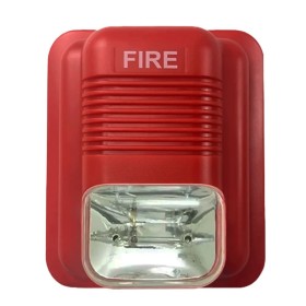 Sirena Alarma De Incendio Con flash Estroboscópico y 3 tonos