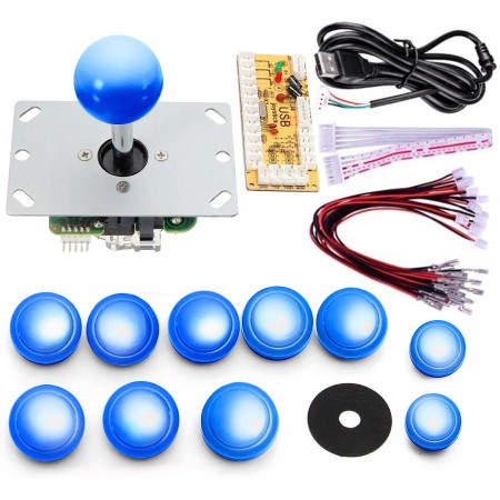 KIT Palanca, 10 pulsadores y controlador para ARCADE