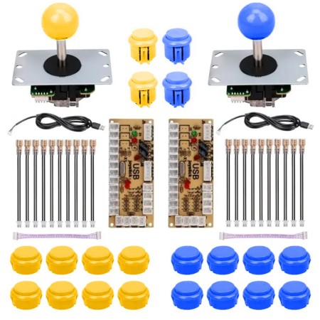KIT Palanca, 10 pulsadores y controlador para ARCADE