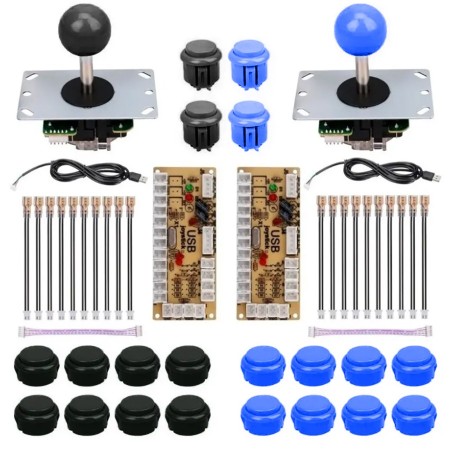 KIT Palanca, 10 pulsadores y controlador para ARCADE