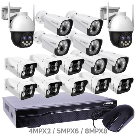NVR 16 canales + camaras / 2x4MP / 6x5MP / 8x8MP