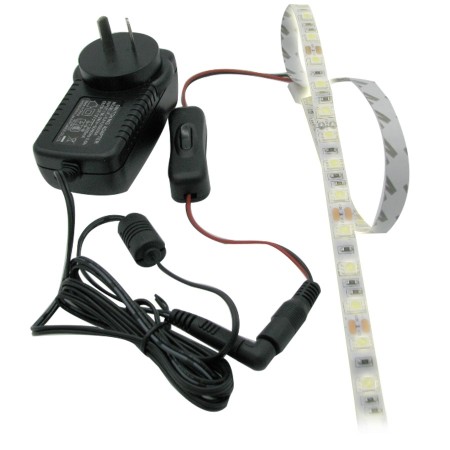 Metro Tira de led + fuente 12V	+ encendedor