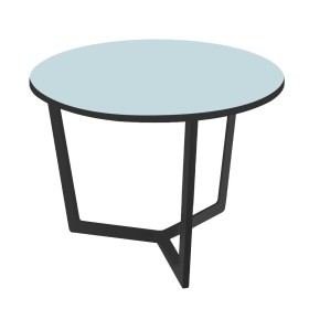 Mesa Ratona Redonda de Vidrio y Acero