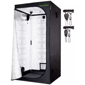 Carpa indoor de cultivo 100 X 100 X 200 + Poleas Plásticas