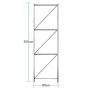 Bastidor para rack metalico 300kg 60x250cm