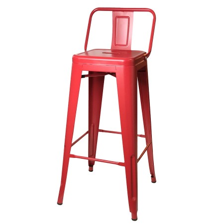 Banqueta Metálica con Respaldo Diseño Industrial