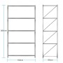 Estanteria Rack Metálico 5 niveles capacidad 1500kg