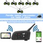 Combo 2 Intercomunicadores Bluetooth para Casco de Moto Ejeas V6 Pro 800 Mts 850maH