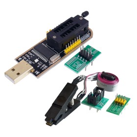 Combo Programador Usb Ch341a + Pinza + Cable Bios Eeprom