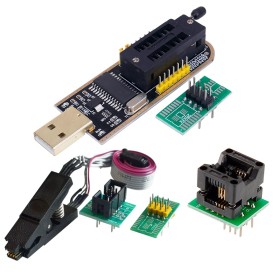 Combo Programador Usb Ch341a + Pinza + soic8 200 mil . Bios Eeprom