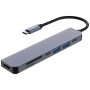 Adaptador USB Tipo C 8 en 1, Hdmi 4K Usb 3.0 USBC RJ45 SD/TF