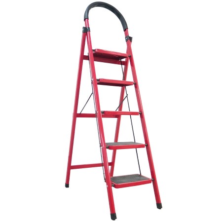 Escalera Plegable Doméstica 5 Escalones Acero