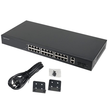 Switch de 24 puertos POE 2 puertos SFP