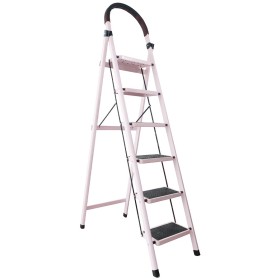 Escalera Plegable Doméstica 6 Escalones Acero