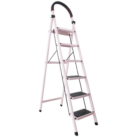 Escalera Plegable Doméstica 6 Escalones Acero