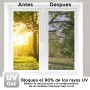 Film protector solar y privacidad UV400 plateado para vidrio