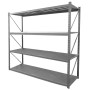 Estanteria Metálica tipo rack 250x80x200cm 4 niveles 8 estantes 500KG