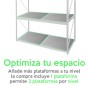 Plataforma para estanteria rack 500kg 80 x 75cm Montaje sin tornillos