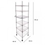 Estantería de Acero 6 Niveles Organizador 170x40 cm