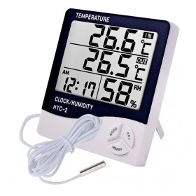 Reloj medidor de humedad y temperatura con sonda