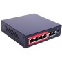 Switch de 4 puertos 100 Mbps 2 puertos PoE/LAN Uplink SFP