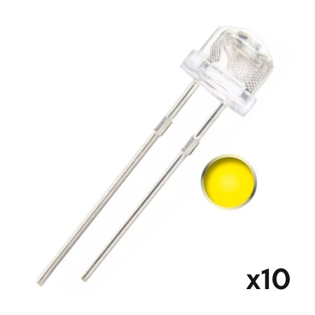 Led alta luminosidad bombín straw hat 5mm 10 unidades