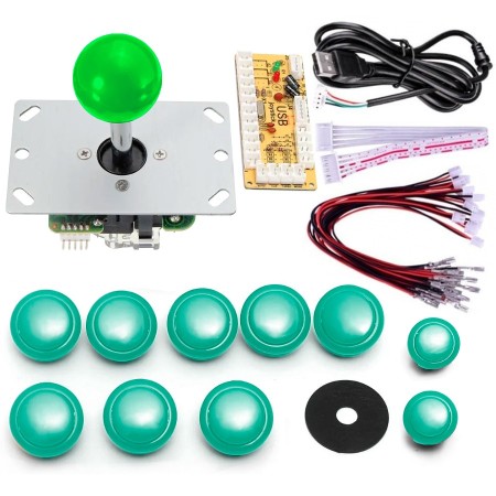 KIT Palanca, 10 pulsadores y controlador para ARCADE