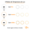 Aro de luz led 26 cm con tripode de 1.7m