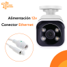Cámara Bullet 4 Led IR 8 MP con Microfono parlante para exterior Ethernet
