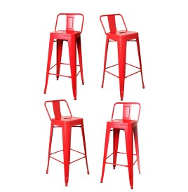 Banqueta Metálica con Respaldo Diseño Industrial