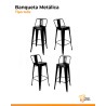 Banqueta Metálica con Respaldo Diseño Industrial