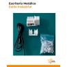 Escritorio Metálico Industrial con Repisa 50 cm y Tomas 220V