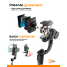 Gimbal Estabilizador de 1eje para celulares Q08 palo selfie con trípode shoooter