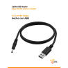 Cable USB Macho - Plug Macho  3.5mm  1.35mm