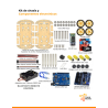 Kit chasis. motor. ruedas y portapila para robot auto 4WD, unica rueda frontal