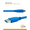 Cable micro USB 3.0 tipo B macho a USB tipo A macho