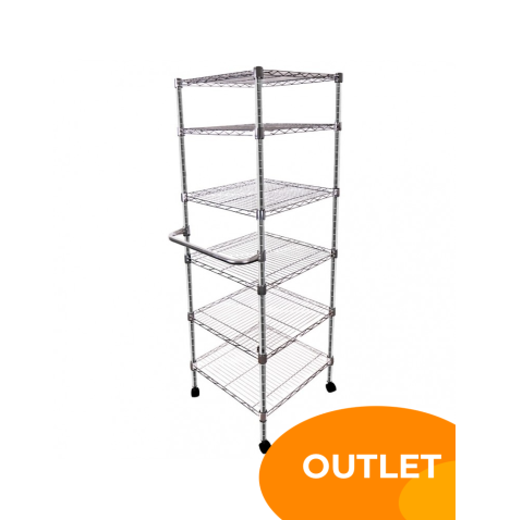 Estantería de Acero 6 Niveles Organizador 170x50 cm