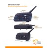 Intercomunicador Bluetooth para Casco de Moto Ejeas V6 Pro 800 Mts 850maH