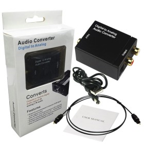 Conversor audio digital óptico a audio analógico L/R