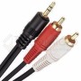 Miniplug 3,5 mm to RCA cable 1,5 Mts.