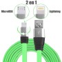 Cable Usb 2 en 1 Micro USB y Lighting